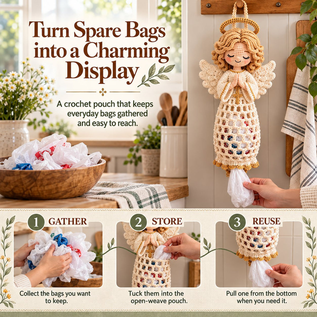 ✝️🙏Blessed Home Crochet Bag Holder Collection ✨🧶
