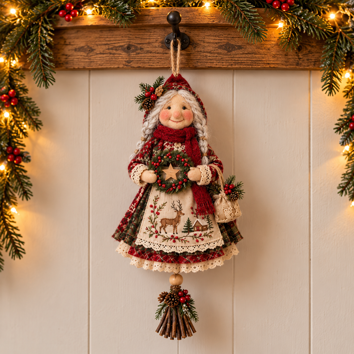 Cozy Country Christmas Doll Decorations