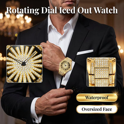 Rotating Dial Diamond-set Exquisite Watch