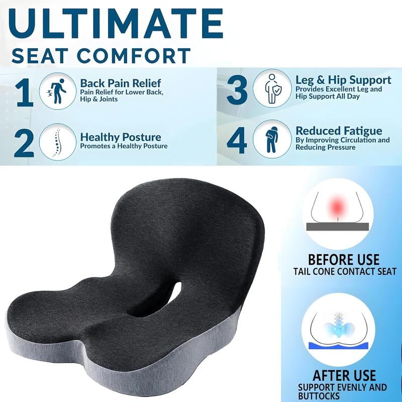 Non-Slip Memory Foam Seat Cushion