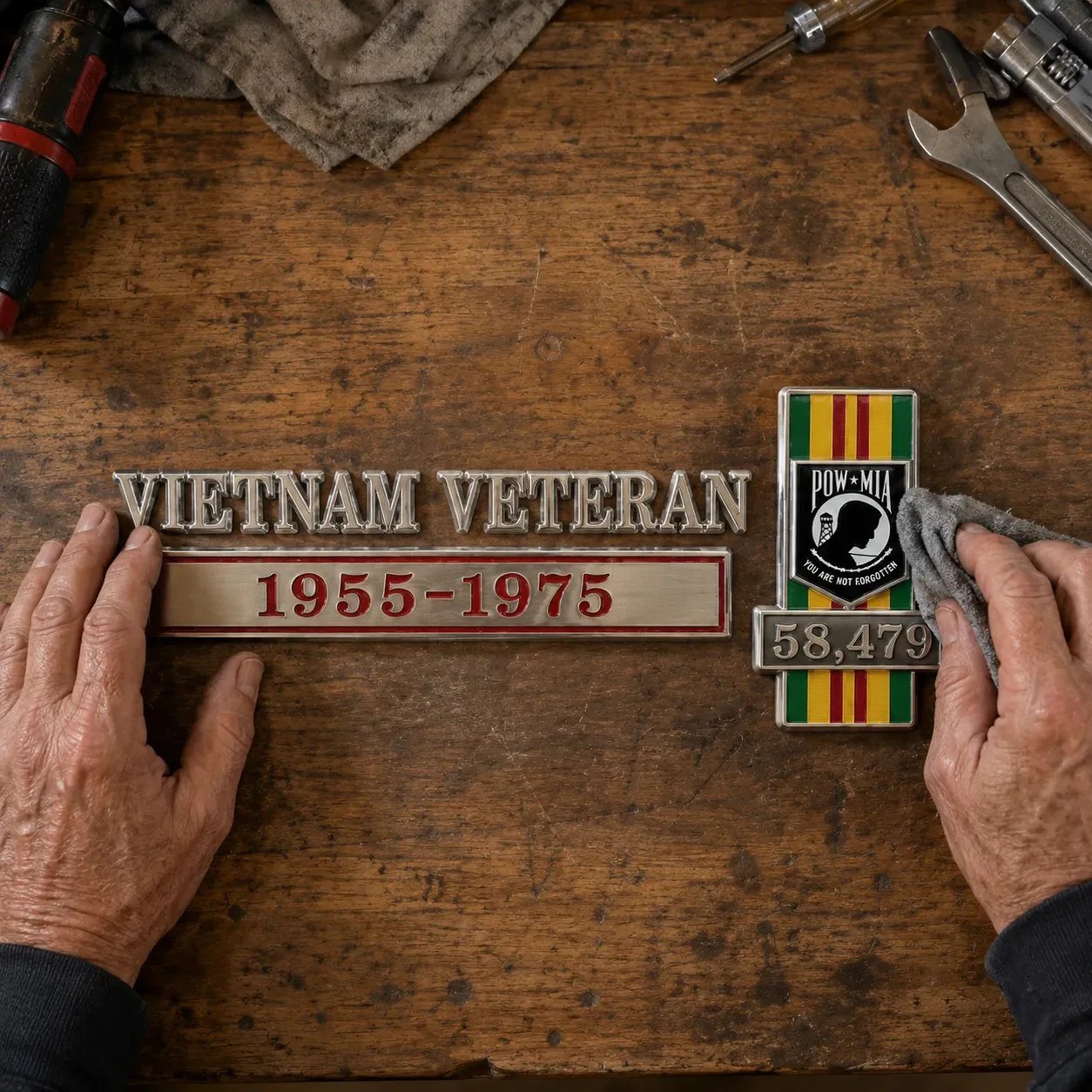 🇺🇸 Last Day Promo: 49% OFF 🎖️- Vietnam Veteran Tribute Car Emblem Metal Badge