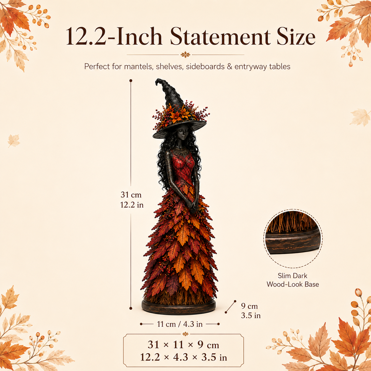Enchanted Autumn Witch Figurine