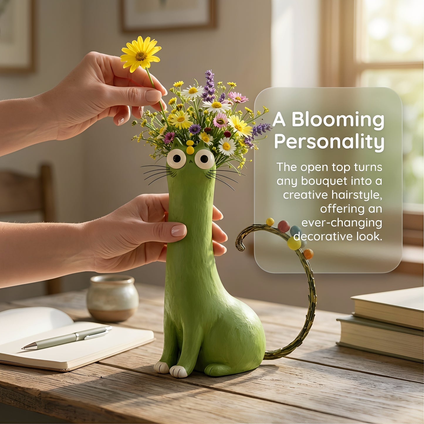 🐱🌷 Playful Cat Vase Collection for Creative Homes