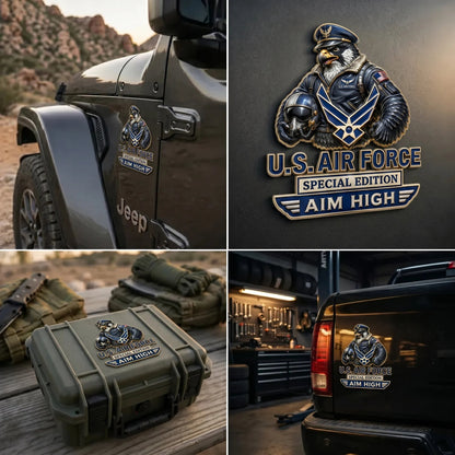 🇺🇸 Last Day Promo: 49% OFF 🎖️-US Air Force Falcon Aim High Car Emblem Metal Badge