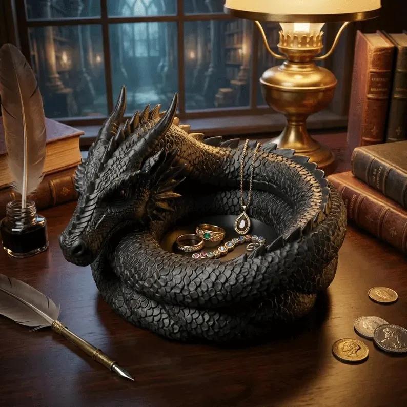 🔥LAST DAY 50% OFF - 🐉 Hand-Painted Dragon Catchall Bowl | Limited Fantasy Decor ✨