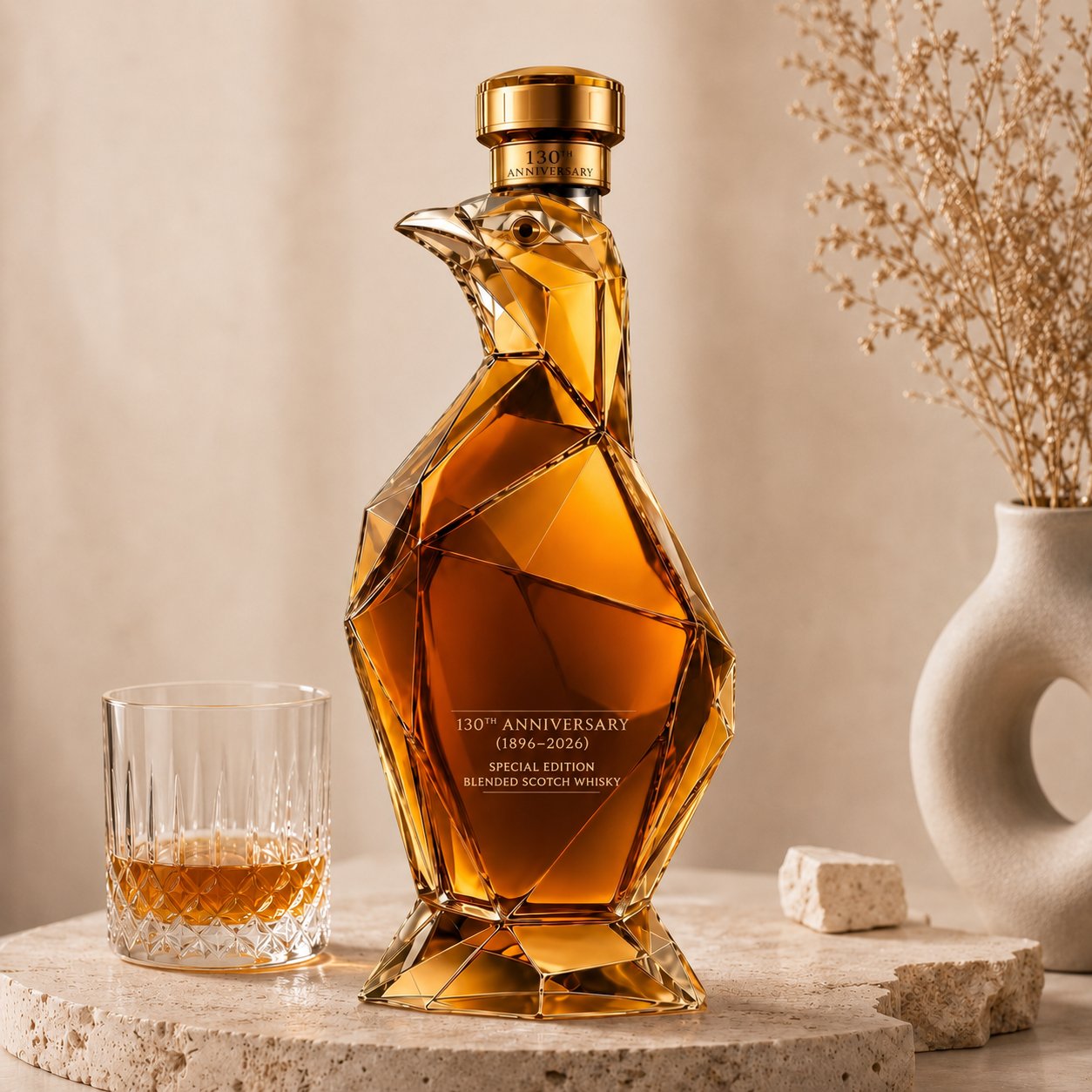 The Famous Grouse 130th Anniversary Mascot Whiskey Bottle Decanter