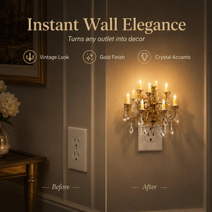 Vintage Mini Chandelier Plug-In Night Light