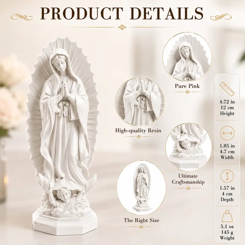 🙏✨Blessed Virgin Mary Rosary Holder Statue