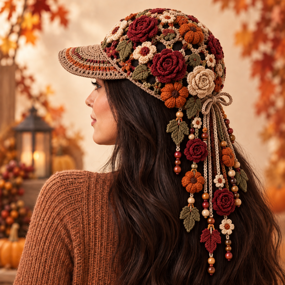 🔥Last Day 49% OFF 🍂 Women’s Handmade Crochet Autumn Baseball Cap