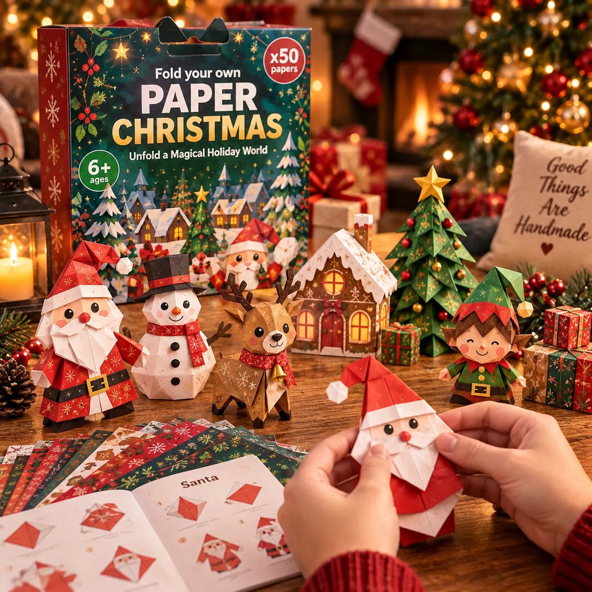 🎄Beginner-Friendly 3D Christmas Paper Craft Kit | Easy Layered DIY Holiday Decoration ✨