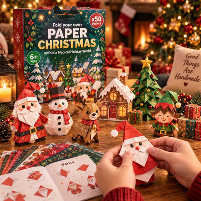 🎄Beginner-Friendly 3D Christmas Paper Craft Kit | Easy Layered DIY Holiday Decoration ✨