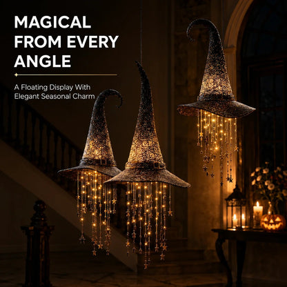 🧙 Lighted Witch Hat Hanging Chime Where Halloween Magic Meets Enchanted Glow