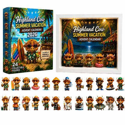 🎁Last Day 50% OFF -Highland Cow Summer Vacation Advent Calendar 2026