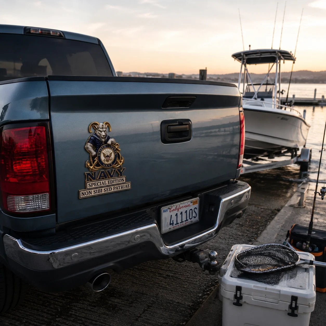 🇺🇸 Last Day Promo: 49% OFF ⚓-US Navy Bill the Goat Non Sibi Sed Patriae Car Emblem Metal Badge