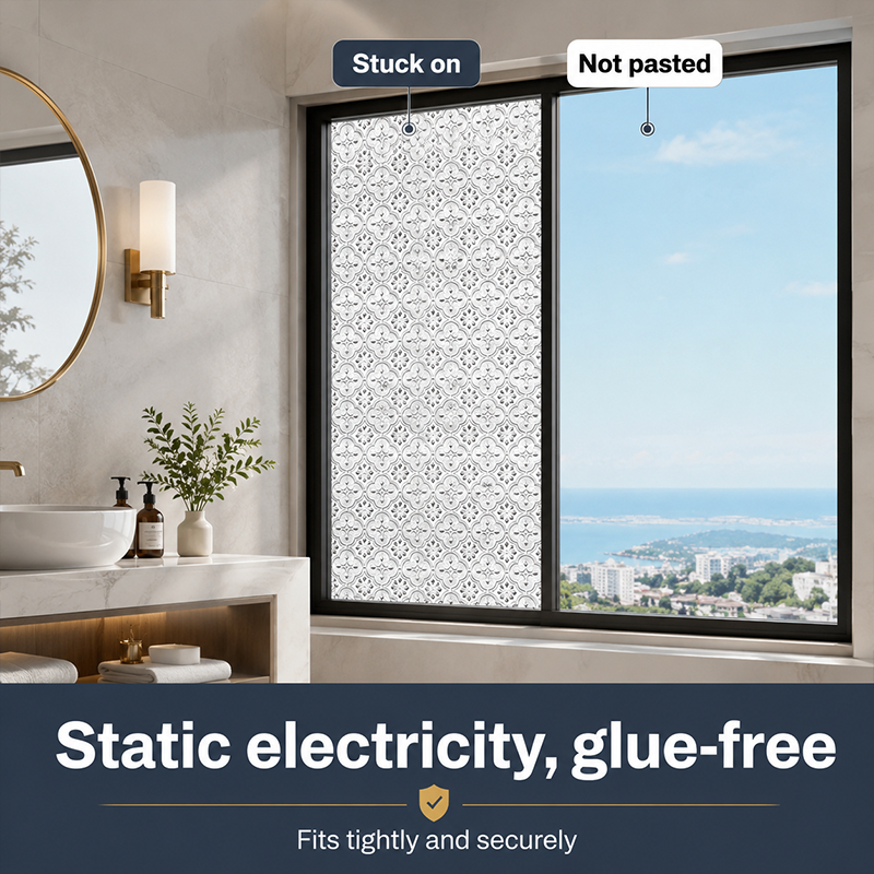 🪟✨Static Cling Window Privacy Film UV Blocking Mirror Tint