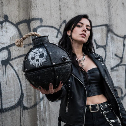 🔥Last Day 49% OFF - 💣🏴‍☠️Pirate Skull Bomb Shape Crossbody Bag