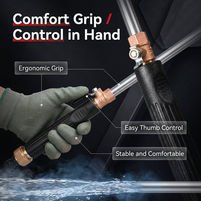 💦🚿 High-pressure water gun – 3 interchangeable nozzles, durable aluminium alloy & powerful ✨