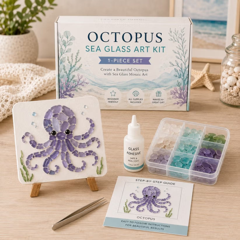 🌊🎨 DIY Sea Glass Mosaic Art Kit – Bring The Ocean To Life