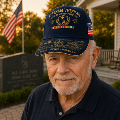🎖️Vietnam Veteran United Services Tribute Cap – Honor, Service & Sacrifice 1955–1975