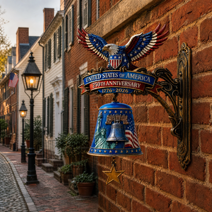 USA 250th Anniversary Patriotic Wall Bell