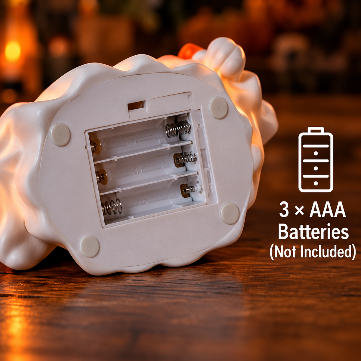Battery compartment for Halloween ghost light