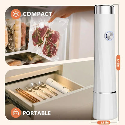 🥩Food Vacuum Sealing Machine (Vacuum Sealing Machine + 30 Reusable Vacuum Bags) Powerful Handheld Type