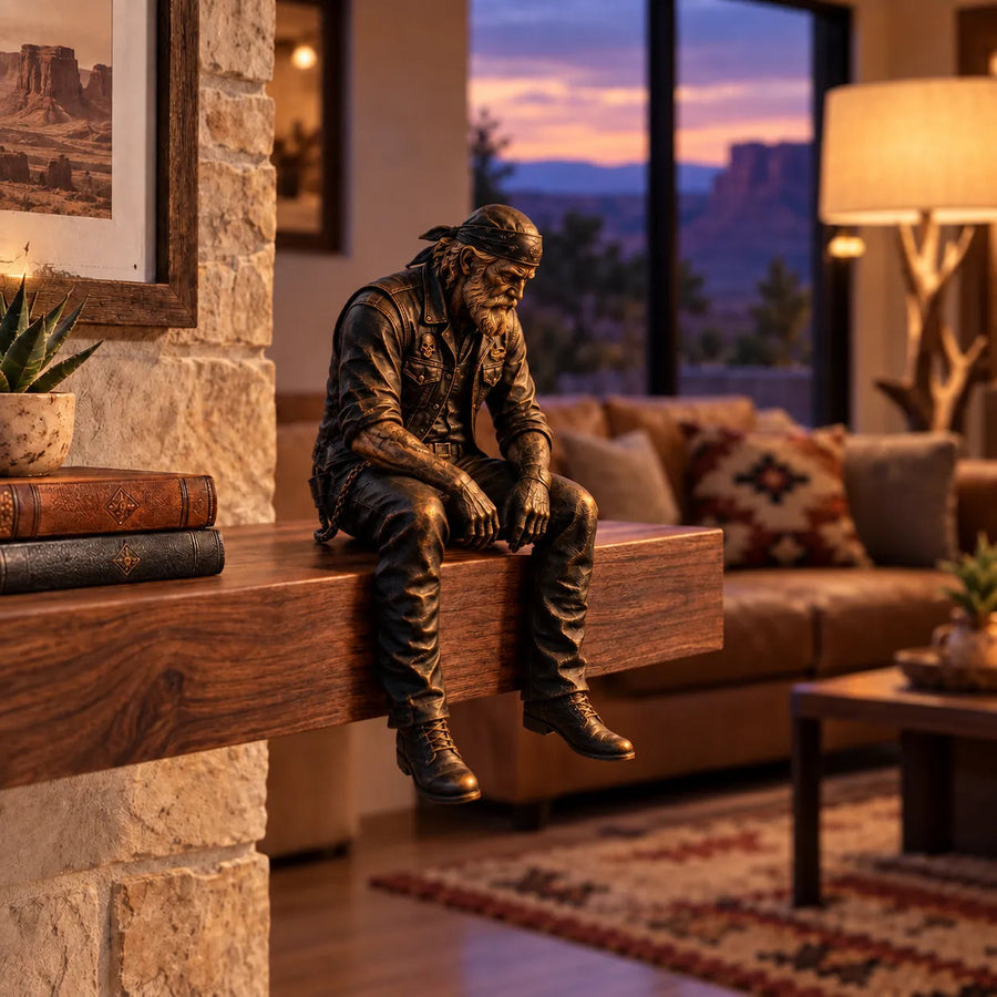 Quiet Rider motorcycle shelf sitter figurine