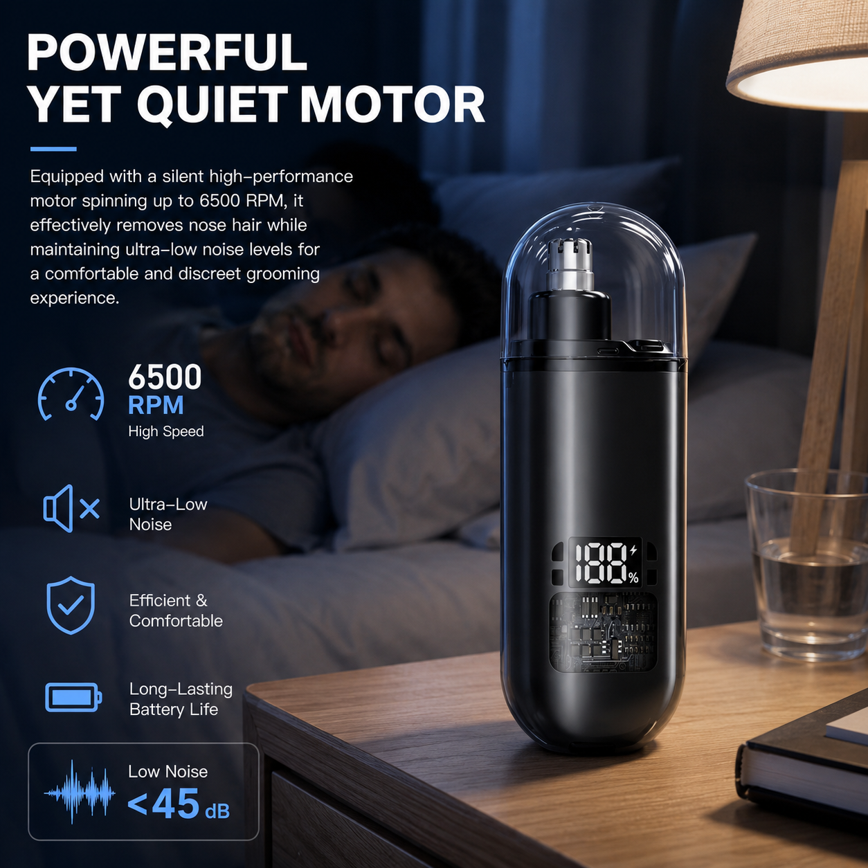 👃 Smart Electric Nose Hair Trimmer |  Painless Grooming & Waterproof Design | Perfect Personal Care Gift 🎄✨