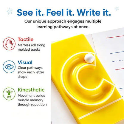 🔤Marble Tracers - Lowercase Letters🌀Roll Into Letter-Writing Fun!🎁Activity Guide Include FREE Letter Formation Poem