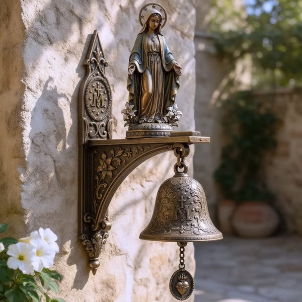 Vintage Virgin Mary Porch Blessing Bell