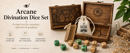 🔮 Arcane Divination Dice Set – Handcrafted Oracle Dice for Tarot, Ritual & Intuitive Guidance