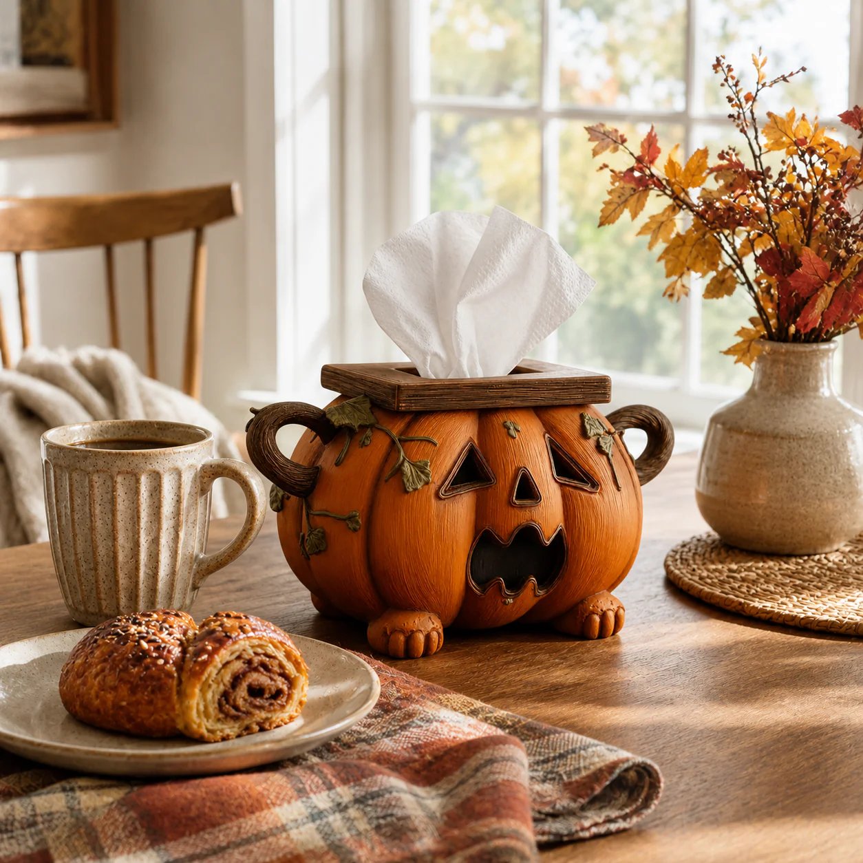 Pumpkin Halloween Tissue Box Cover