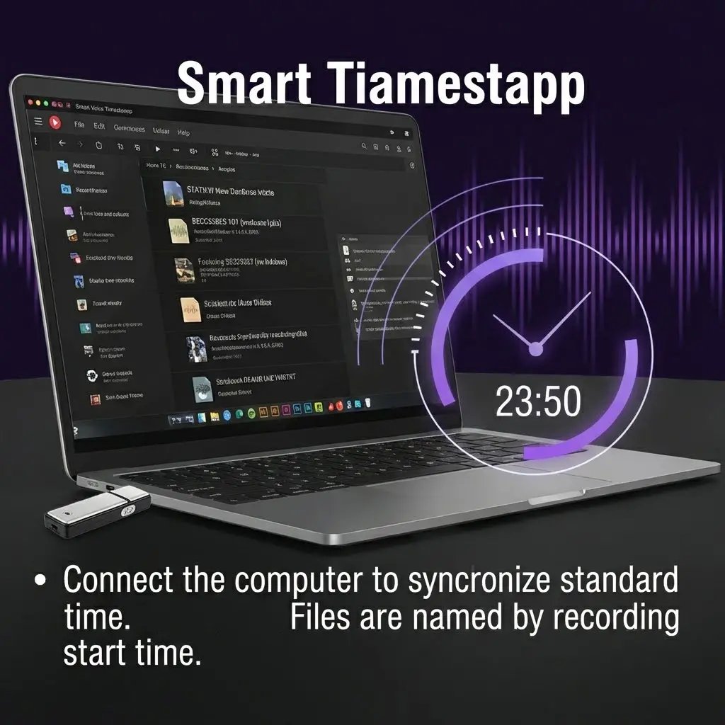 🎙️💾USB Flash Drive Voice Recorder 2-in-1 – Voice Activated, Smart Noise Reduction, Scheduled Recording,Auto File Save
