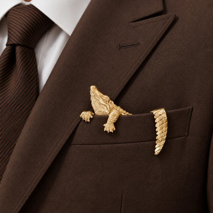 🦁✨ Luxury Sculpted Animal Brooch – Premium Statement Piece for Suits & Blazers