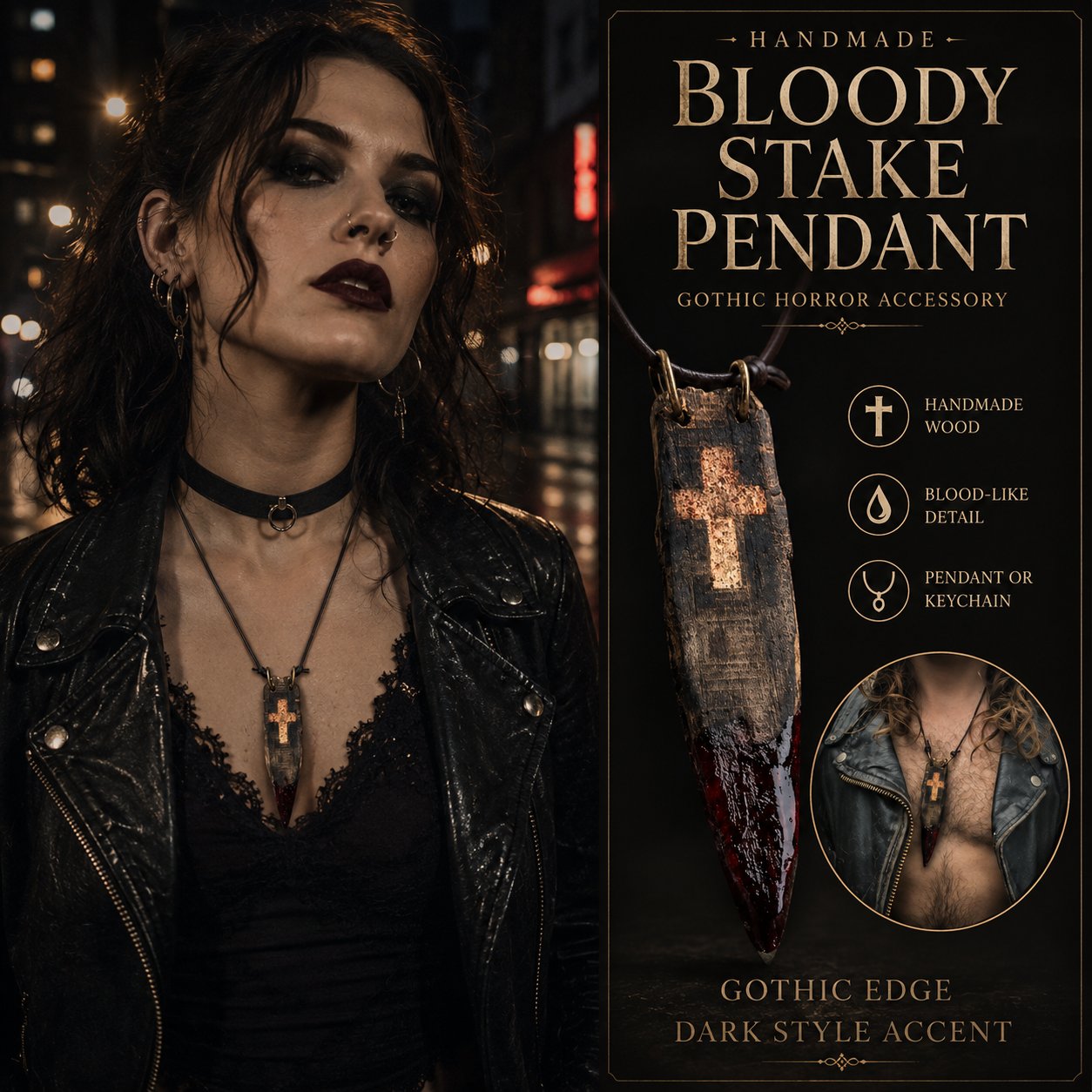 🔥Last Day 59% OFF - 🧙🖤Handmade vintage bloodwood amulet