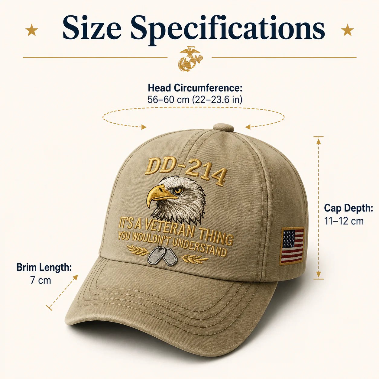 DD-214 Veteran 3D Embroidered Cap