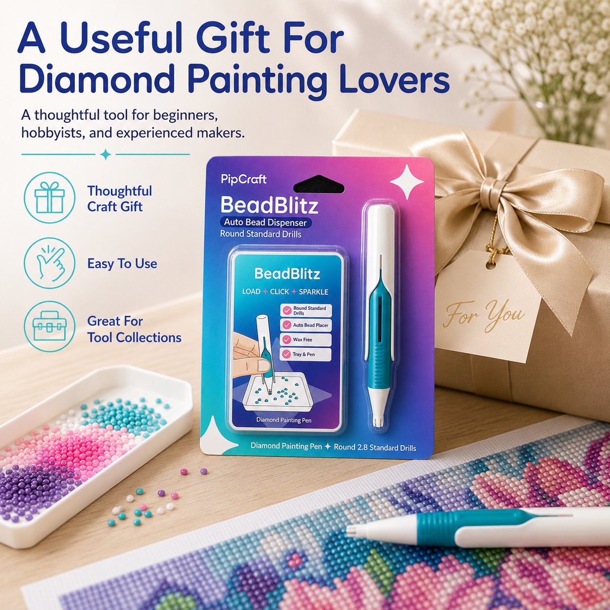 💎✨ Wax-Free Automatic Round Drill Dispenser Pen