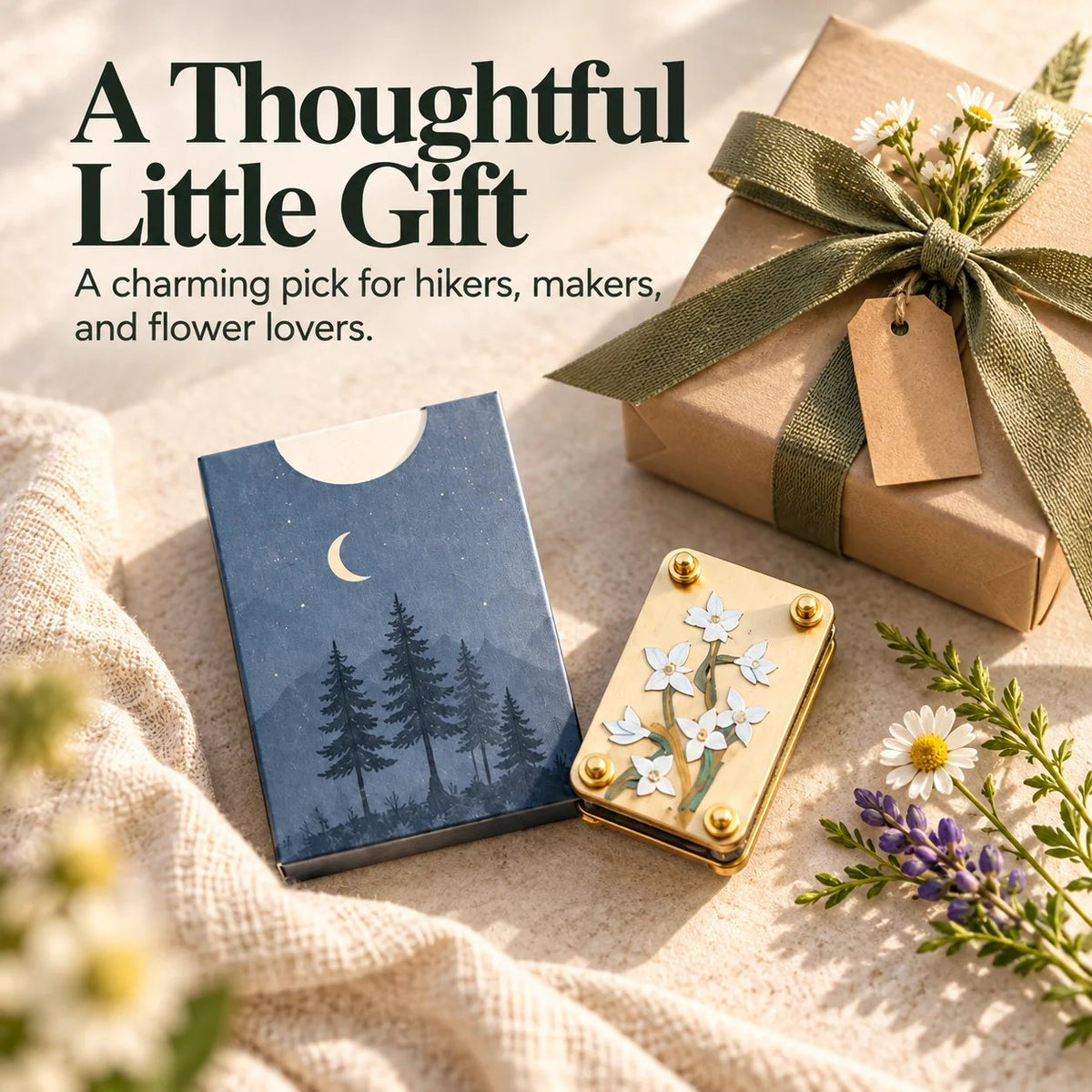 🌸📖 Little Bloom Keepsake Flower Press – Pocket-Sized Botanical Press Kit with 10 Pressing Sheets, 9 Floral Designs for DIY Crafts, Journaling & Nature Lover Gifts 🎁🌿