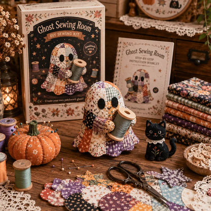 🧵49% Off Last Day - 👻Little Ghost’s Cozy Halloween DIY Patchwork Kit