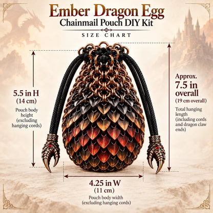 🔥Last Day 49% OFF - 🐉 Dragon Egg Chainmail Pouch DIY Kit
