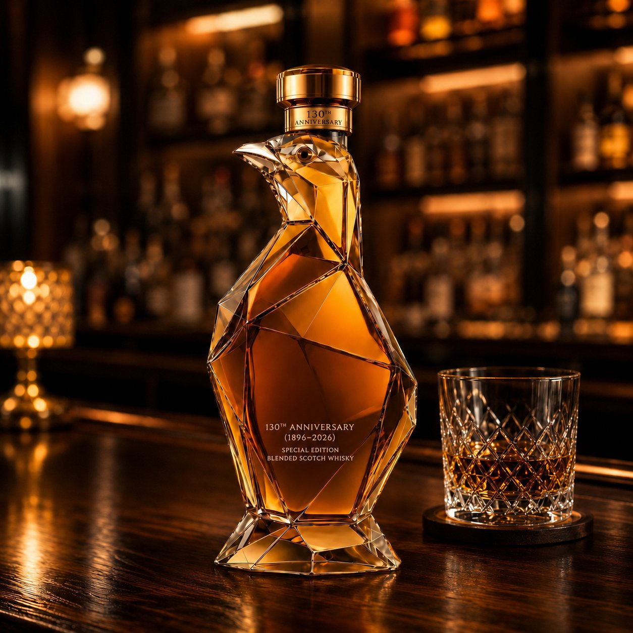 The Famous Grouse 130th Anniversary Mascot Whiskey Bottle Decanter