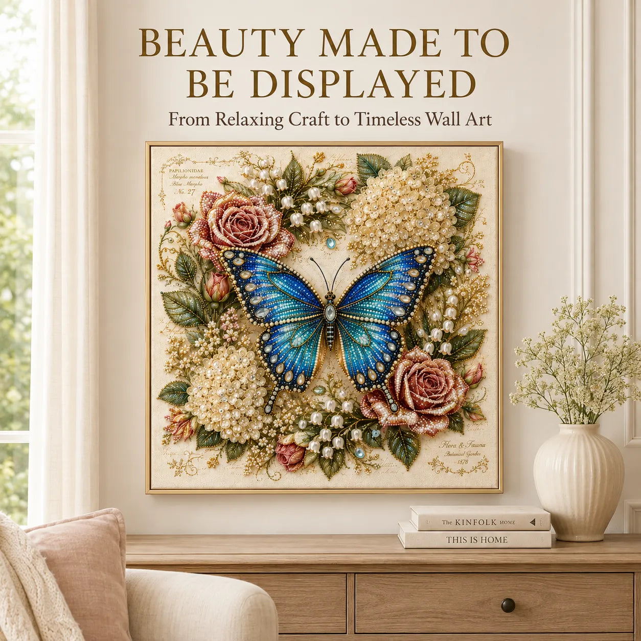 🦋💎 Shimmering Butterfly Garden Pearl Art Set – Sparkling DIY Floral Display