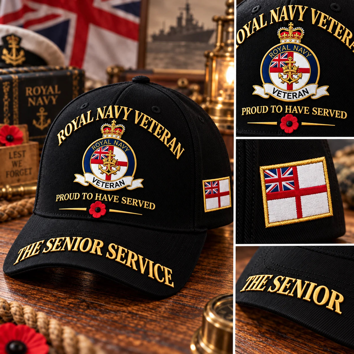 🇬🇧⚓ Proud British Naval Veteran Cap – A Timeless Tribute to Service, Shipmates & Lifelong Pride