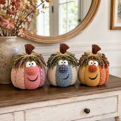 Whimsical Patchwork Pumpkin Pals