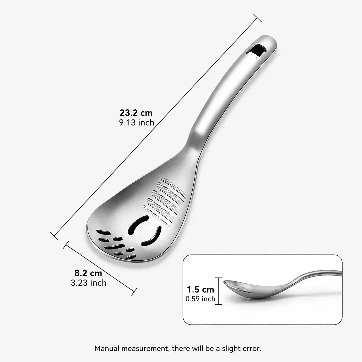 🍳🧄 4-in-1 Stainless Steel Kitchen Prep Spoon – Separate, Grate, Mash & Mix