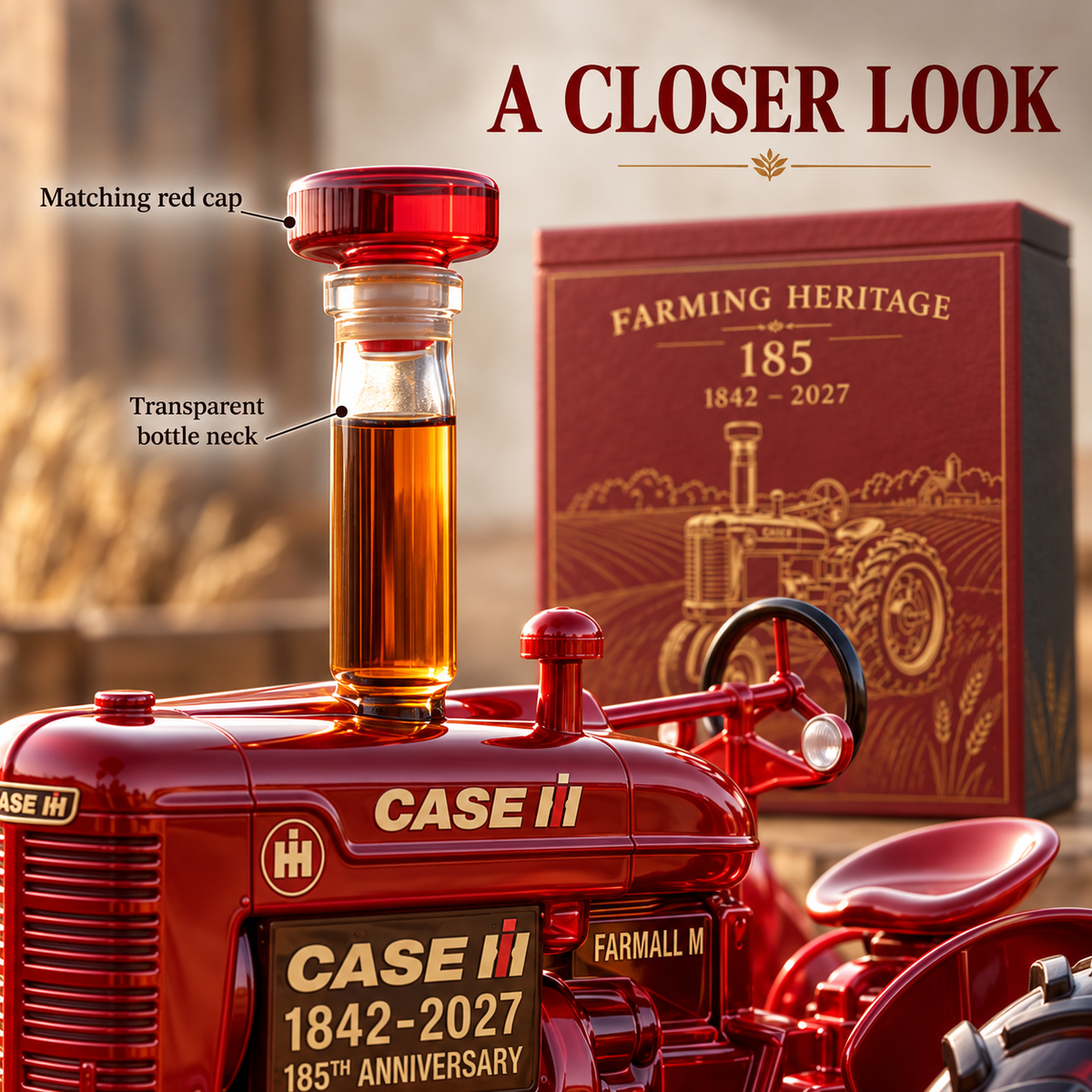 Case IH 185th Anniversary Whiskey Bottle