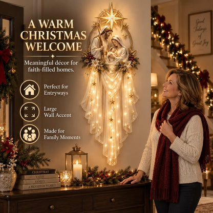 ✨ Holy Family Star Veil™ – Meaningful Christmas Wall Decor