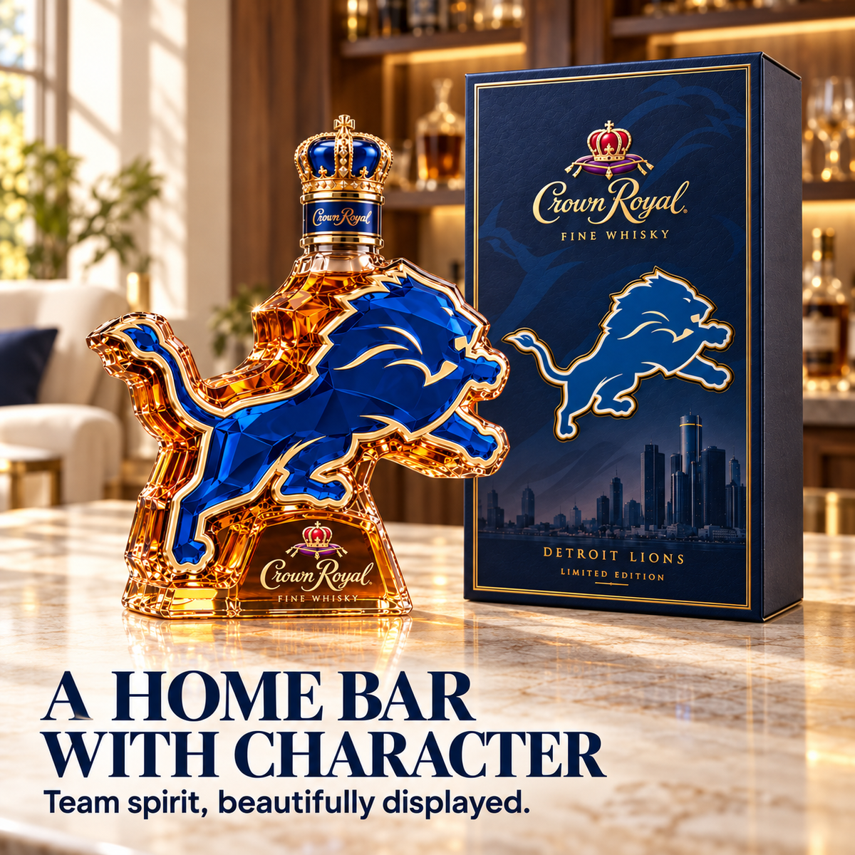 Crown Royal Lions Whiskey Bottle