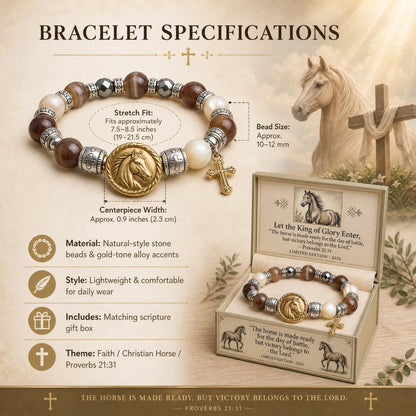 🐎King of Glory Horse Faith Bracelet❤️Inspired by Proverbs 21:31✝️