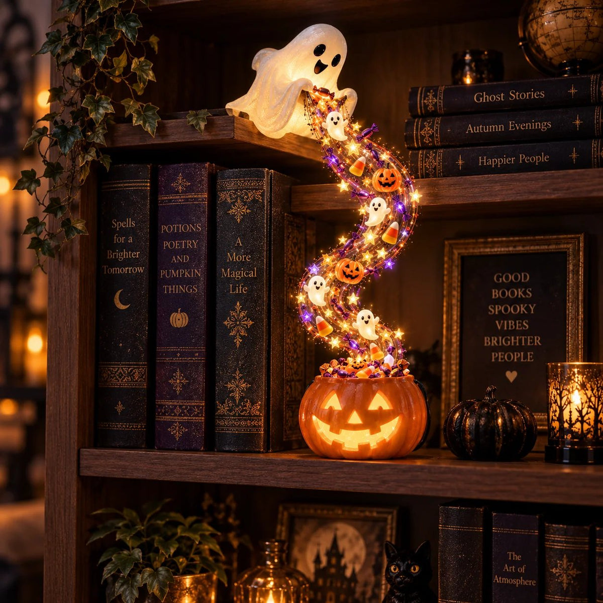 ✨Hot sale 49% OFF✨ Halloween Magic Cascade Shelf Light Collection™ – Enchanted Bookcase Decor